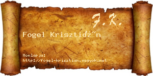 Fogel Krisztián névjegykártya